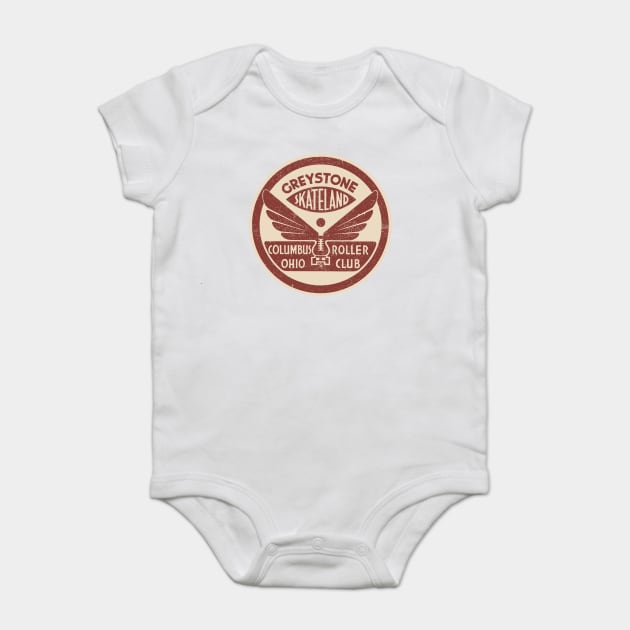 Vintage Roller Skating Columbus Ohio Baby Bodysuit by Timeless Chaos